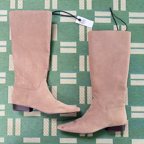 LOFT Shoes - Loft Tall Soft Brown Suede Below Knee Boots 7.5